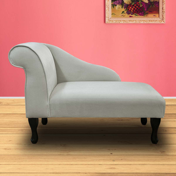 Beaumont Cream Velvet Mini Chaise Longue Wayfair.co.uk